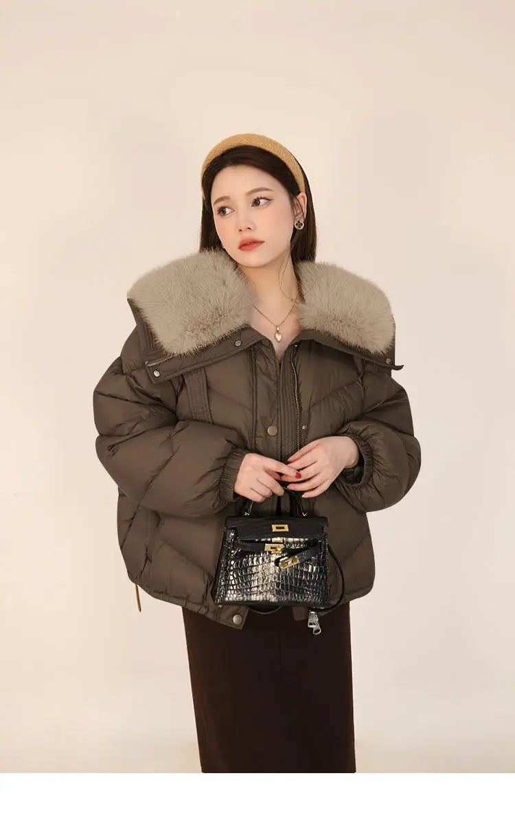 2025 New Women’s Short Cotton-Padded Winter Coat – Korean Loose Fit