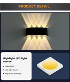 Waterproof IP65 LED Wall Lamp – 8W/12W Aluminum Outdoor Garden & Indoor Light for Bedroom, Living Room, Stairs