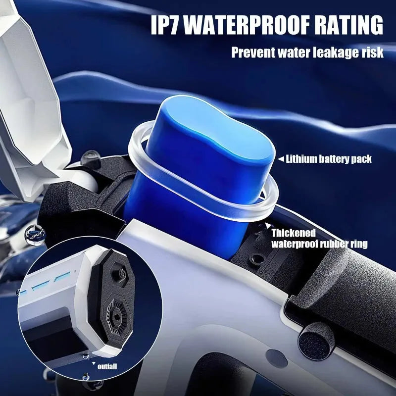 42cm Electric Water Gun – Automatic High-Pressure Water Blaster with Auto Water Absorption for Outdoor Summer Fun