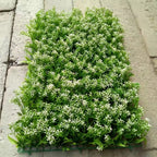 40X60cm 3D Artificial Green Plant Wall Panel – Realistic Grass Flower Wall Background Decor for Wedding, Garden & Outdoor Events