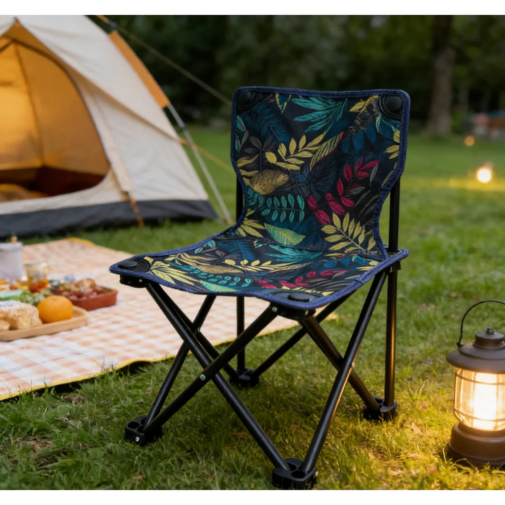 Portable Folding Stool Mini Camping Chair – Lightweight Outdoor Beach Chair with Carry Bag