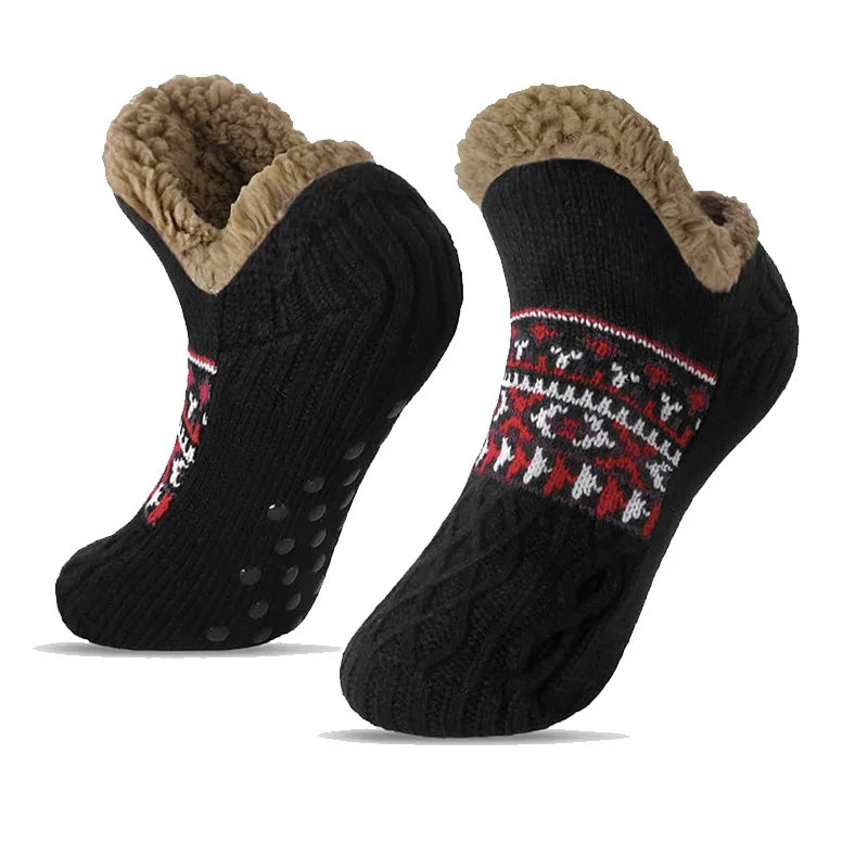 Super Warm Non-Slip Winter Slipper Socks – Fluffy Fleece Home Socks for Men & Women