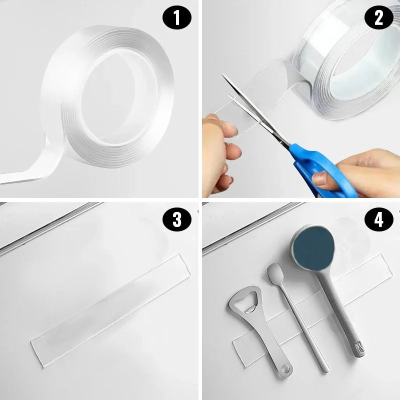 Nano Double-Sided Adhesive Tape – Extra Strong Reusable Waterproof Clear Mounting Tape