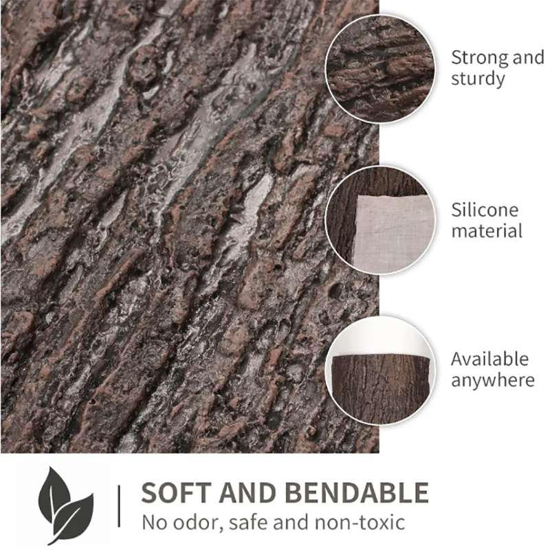 40 × 100cm Artificial Tree Bark Panel – Realistic Faux Wood Texture for Garden, Home & DIY Decoration