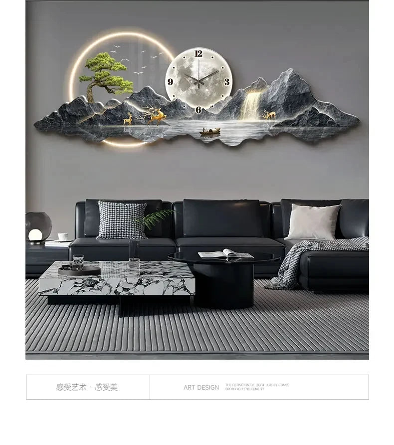 Luxury LED Wall Clock – Silent Nordic Design Minimalist Clock for Living Room & Home Decoration