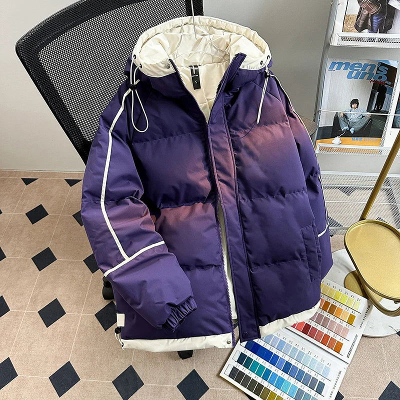 Men’s Winter Down Jacket – Thick Warm White Duck Down Puffer Coat with Hood, Windproof & Cold-Proof