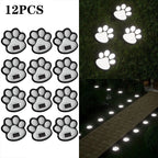 LED Solar Dierenpootafdruk Lampen – Waterdichte Buiten Tuinpad Verlichting (1–12 STUKS)