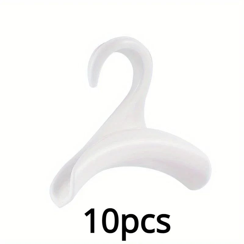 10pcs Space-Saving Hanger Hooks – Wardrobe Organizer for Bags, Scarves & Hats