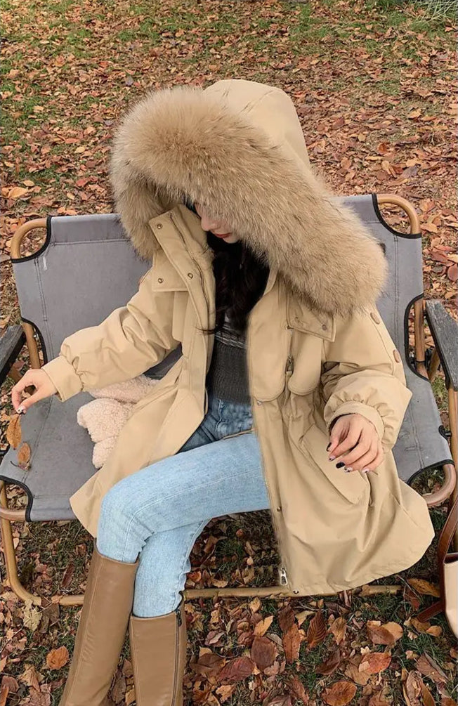 2025 New Winter Thicken Parkas with Wool Liner & Fur Collar