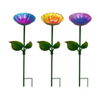 Bee Bath Colorful Bird Feeder Metal Stake – Decorative Bee & Hummingbird Watering Station for Garden, Patio & Yard