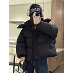 OKXGNZ Women’s Short Parka – Cropped Puffer Jacket with Hood