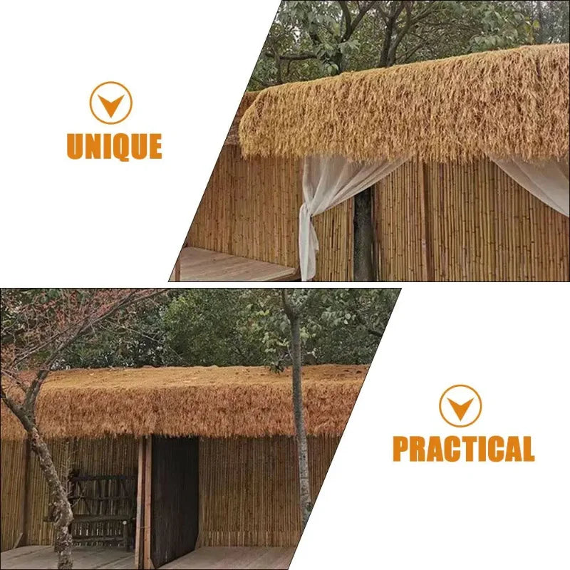 Artificial Thatched Roof Roll – Synthetic Plastic Roofing for Outdoor Decor