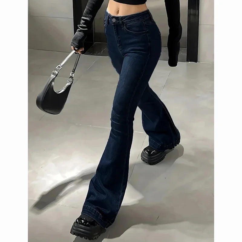 Women’s High Waist Flared Jeans – Stretchy Bootcut Denim Pants