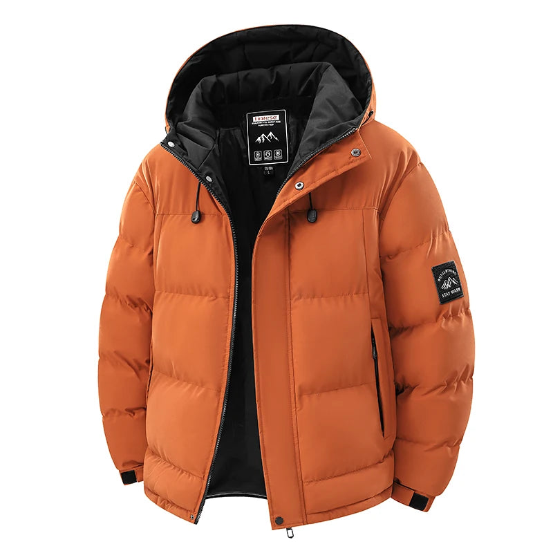 Winddichte Verdikte Parka met Capuchon voor Heren — Warm, Casual & Winterklaar