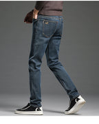 Cotton Stretch Jeans for Men – Classic Retro Slim Straight Fit