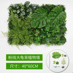 40X60cm 3D Artificial Green Plant Wall Panel – Realistic Grass Flower Wall Background Decor for Wedding, Garden & Outdoor Events