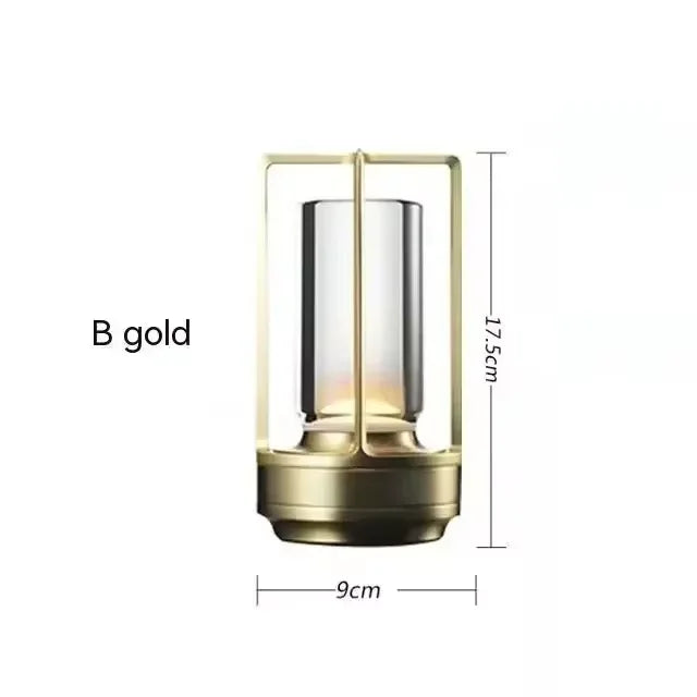 USB Rechargeable Touch Table Lamp – Dimmable Aluminum LED Desk Light for Bar, Restaurant & Home Decor