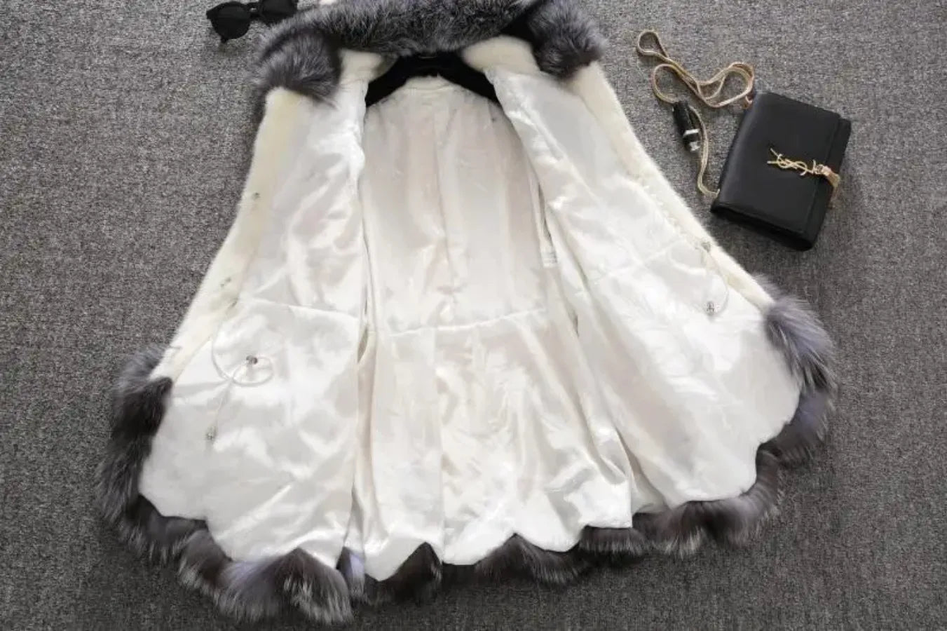 Hooded Loose Faux Fur Jacket – Women’s Thick Autumn Winter Maxi Coat