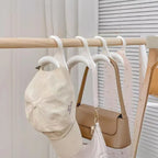 10pcs Space-Saving Hanger Hooks – Wardrobe Organizer for Bags, Scarves & Hats