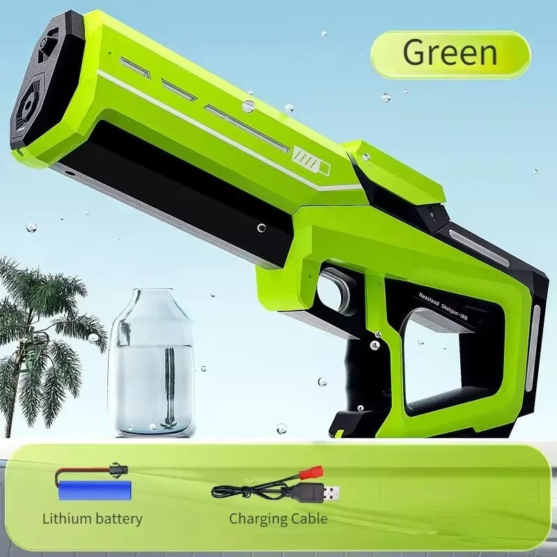 42cm Electric Water Gun – Automatic High-Pressure Water Blaster with Auto Water Absorption for Outdoor Summer Fun