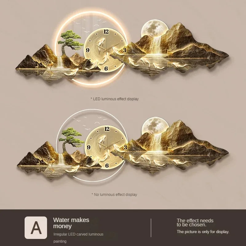 Luxury LED Wall Clock – Silent Nordic Design Minimalist Clock for Living Room & Home Decoration