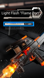 New Folding Electric Water Gun with Flashing Lights – High-Speed Rechargeable Water Blaster