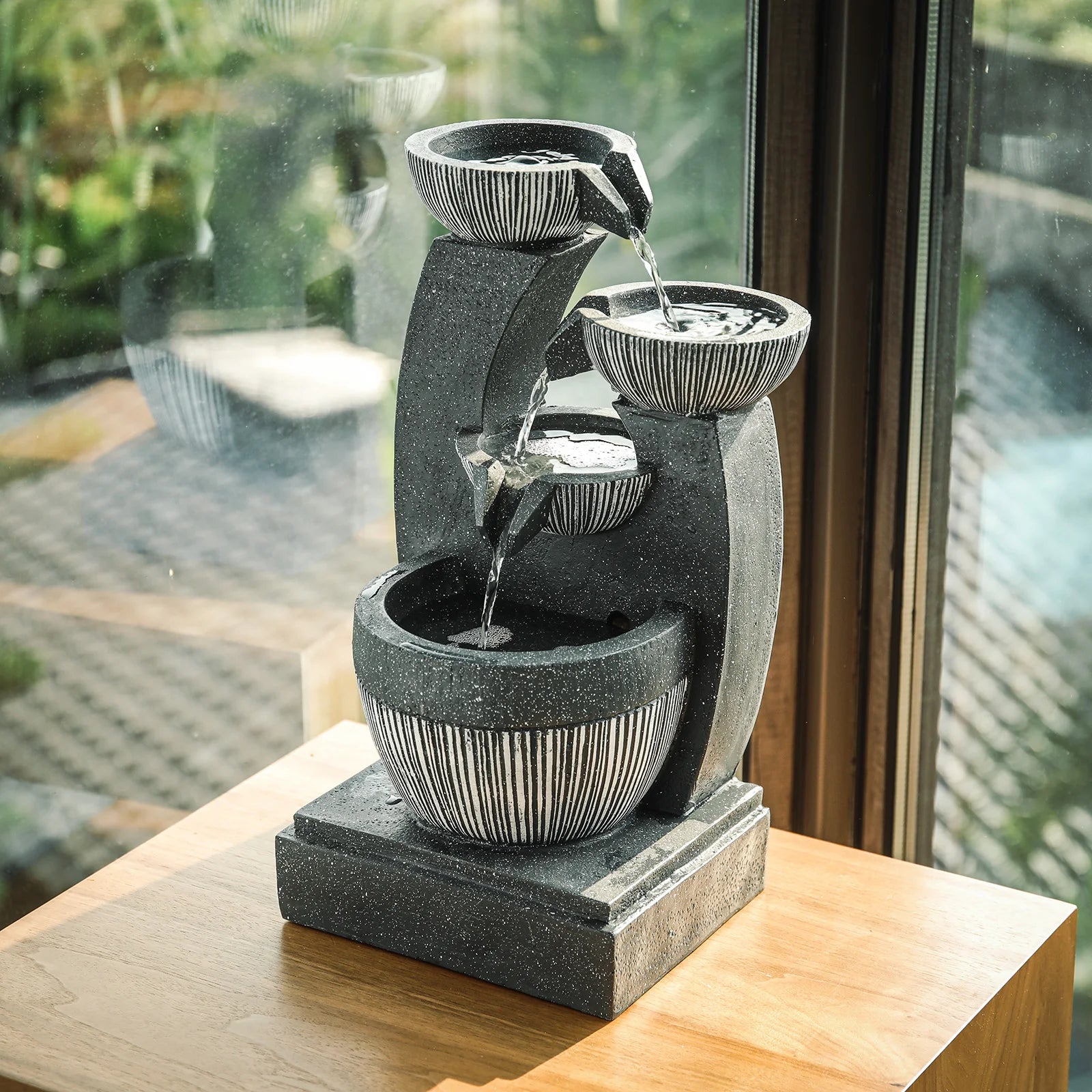 Voltsify Electric Garden Fountain – Outdoor Rockery Water Feature