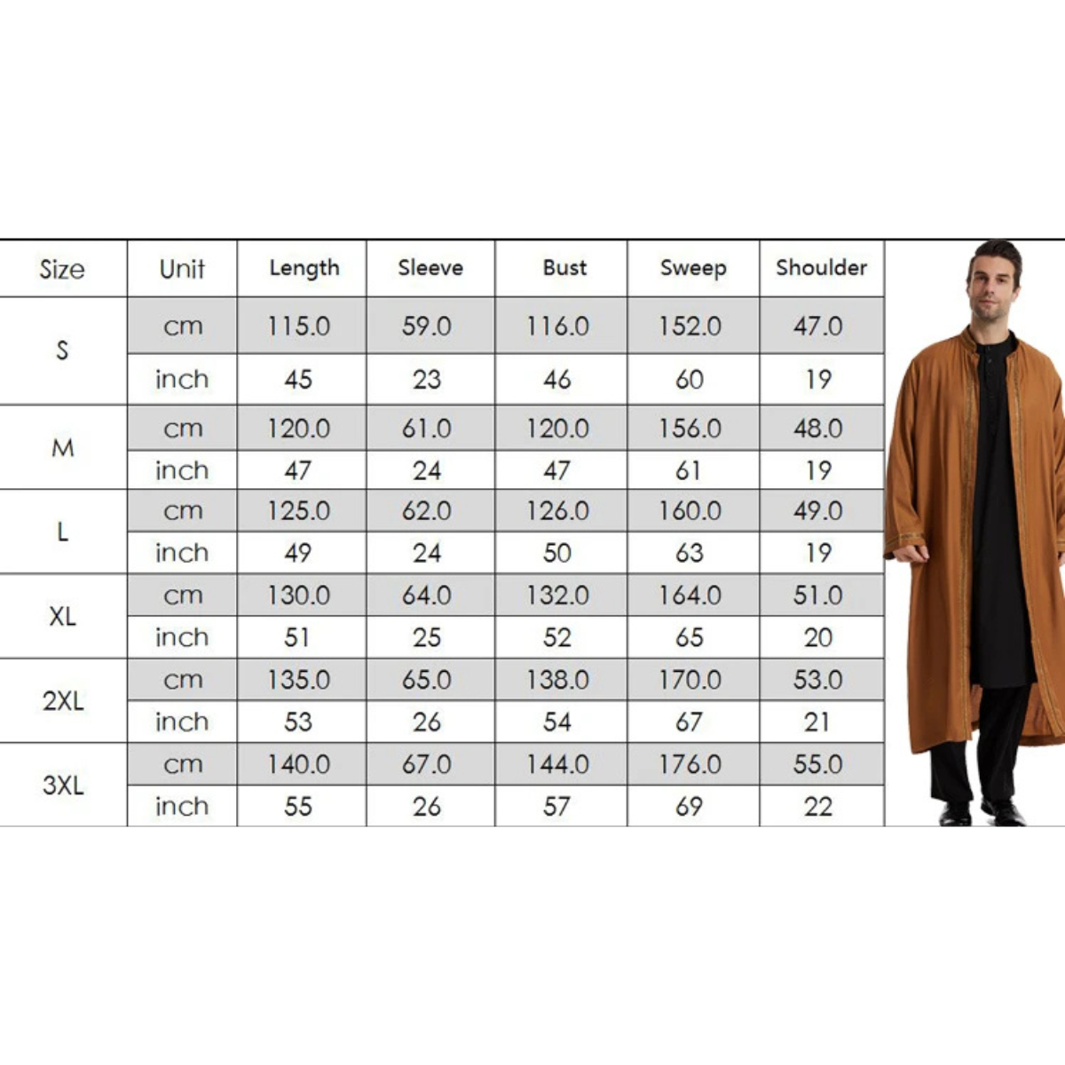 Black Kimono Jubba Thobe for Men Black Kimono Jubba Thobe for Men