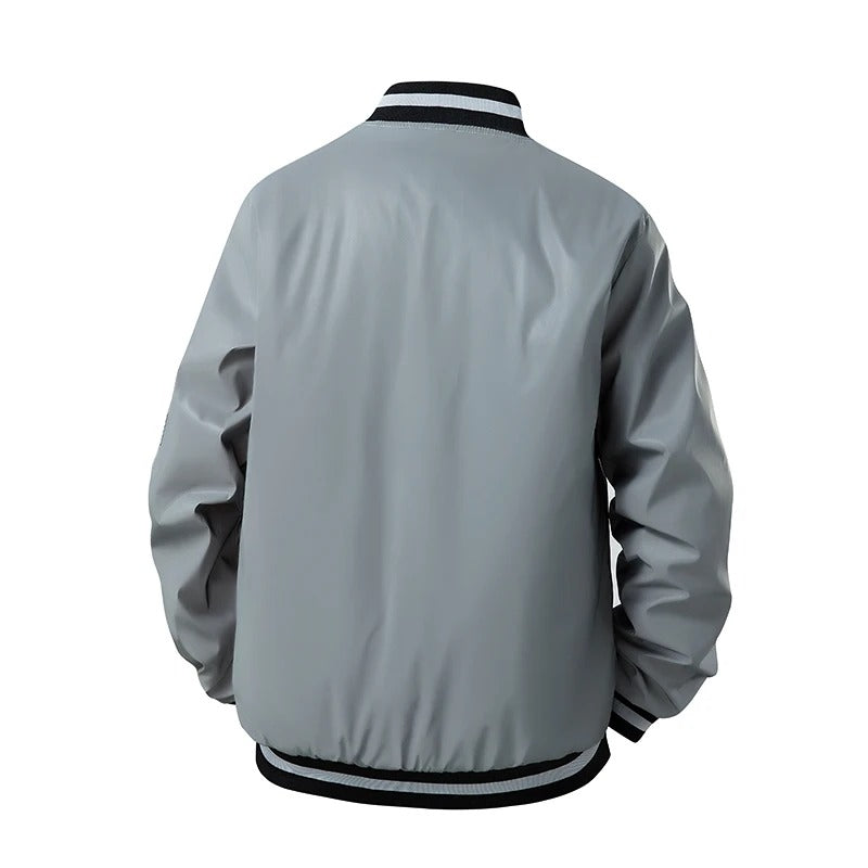 Men’s Bomber Jacket – Casual Oversized Aviator Pilot Baseball Coat, Spring & Autumn Windbreaker