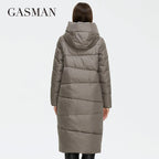 GASMAN Women’s Long Winter Down Jacket – Hooded Thick Puffer Coat