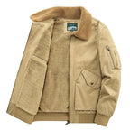 Windbreaker Parka Winter Jacket for Men – Fleece-Thickened Corduroy Coat
