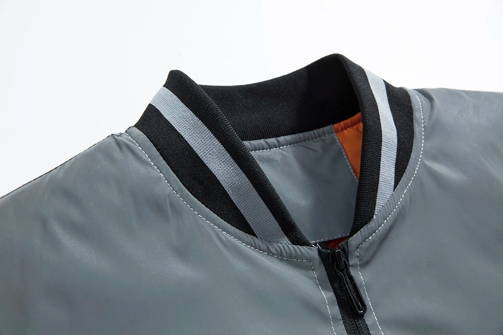 Men’s Bomber Jacket – Casual Oversized Aviator Pilot Baseball Coat, Spring & Autumn Windbreaker